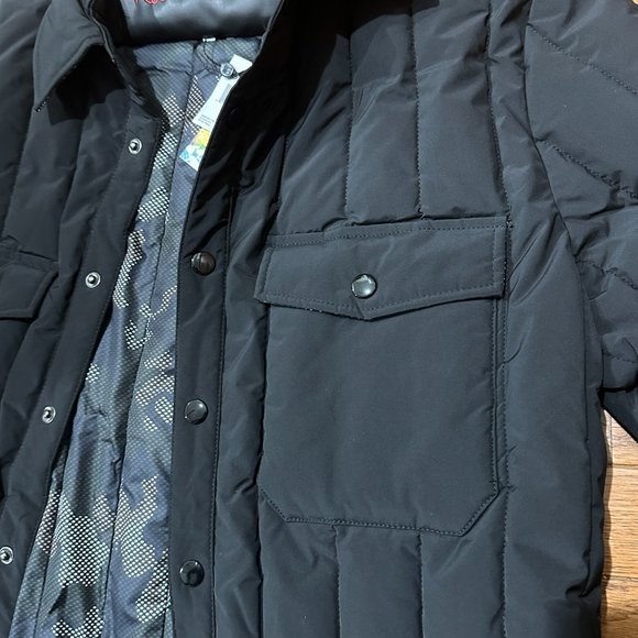 Robert Graham Full Zip Field Jacket Mens Stone $348 Black Logo RGF22R80 NEW - Picture 9 of 16